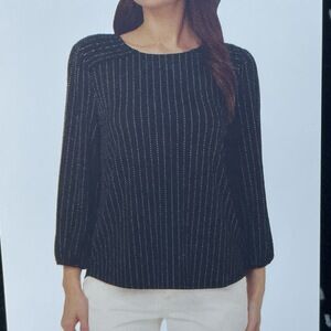 Adrianna Papell Women's XL Blouse Black e0621